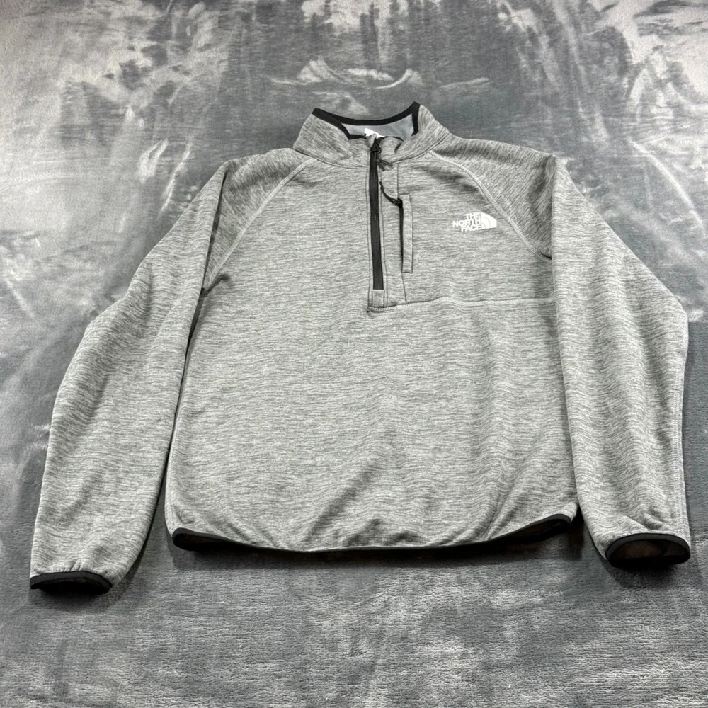 The‎ North Face Canyonlands 1/2 Zip Pullover Mens Grey Fleece NF0A5G9W Size L
